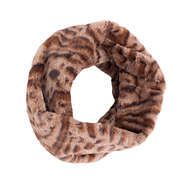 furry leopard infinity scarf