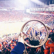 monogrammed clear circle crossbody bag at football game