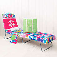 personalized chai cover in watercolor cheetah in sand