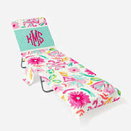 Monogrammed Chair Cover in Painted Petals