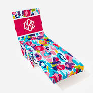 monogrammed chair cover in watercolor cheetah 2026