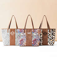 trio leopard tote bag with savannah cheetah