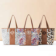 trio leopard tote bag with savannah cheetah