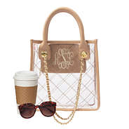 monogrammed clear tote with pouch