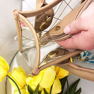 snaps on inside of quilted clear tote