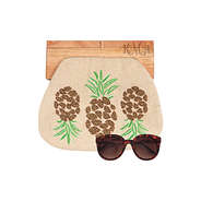 monogrammed pineapple clutch