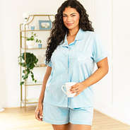 light blue classic sleep set on julia ann