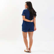 navy classic sleep set on megan back view