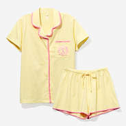 Monogrammed Classic Sleep Set in Soft Yellow
