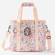 Coral Floral Insulated Cooler - Holds 30 Cans