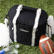 eclipse cooler on grass with football