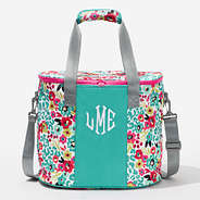 personalized cooler in wild blooms