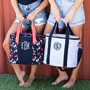 duo cooler americana bows on barn background