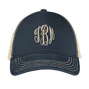 Monogrammed Snapback Baseball Hat in Navy