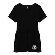 monogrammed peplum tee in black