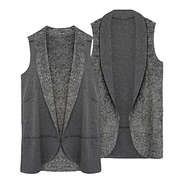 reversible seamed sherpa vest