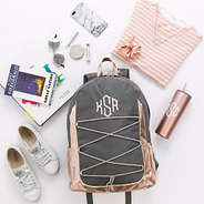 monogrammed uptown backpack with accessories