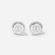 Monogrammed Nala Earrings in Silver