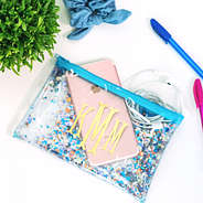 confetti pouch with iphone