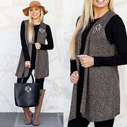 monogrammed handkerchief vest outfit