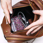 inside of monogrammed convertible backpack