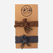 duck boot shoelaces in brown and black