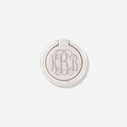 silver monogramed phone ring