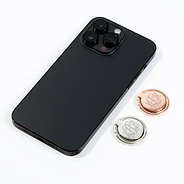 monogrammed phone rings on marble phone case