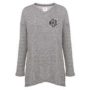 monogrammed charcoal handkercheif tunic
