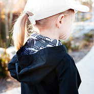 back hood of kids nc rain jacket