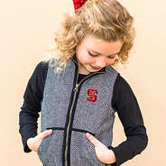 kids nc state herringbone vest