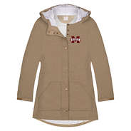 Mississippi State rain jacket in khaki