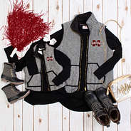 mom and me ms state herringbone vests