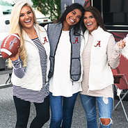 girls at alabama tailgate in cute gameday gear