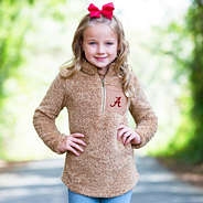 alabama kids camel sherpa pullover