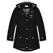 tennessee volunteers rain jacket in black plaid