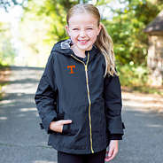 kids black tennessee rain jacket