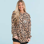 classic cheetah monogrammed long sleeve shirt with shorts