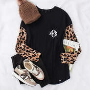 classic cheetah long sleeve shirt flatlay