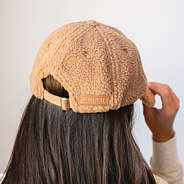 back view of sherpa baseball hat