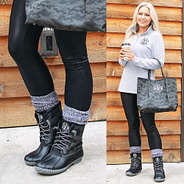 monogrammed camo duck boots split