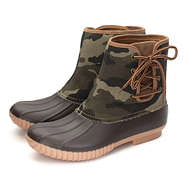 cozy camo pull on duck boots