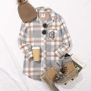 personalized plaid layering tunic in grey ootd