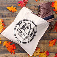 duck boot travel bag with leaves