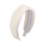 knotted headband in ivory sherpa