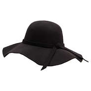 felt floppy hat in black