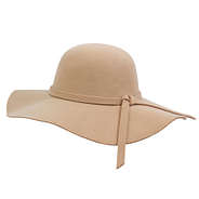 felt floppy hat in tan