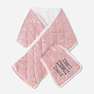 monogrammed rose gold reversible scarf