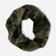 Fur Infinity Scarf in Camo