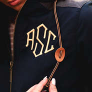 duck boot drawstring cord and monogram